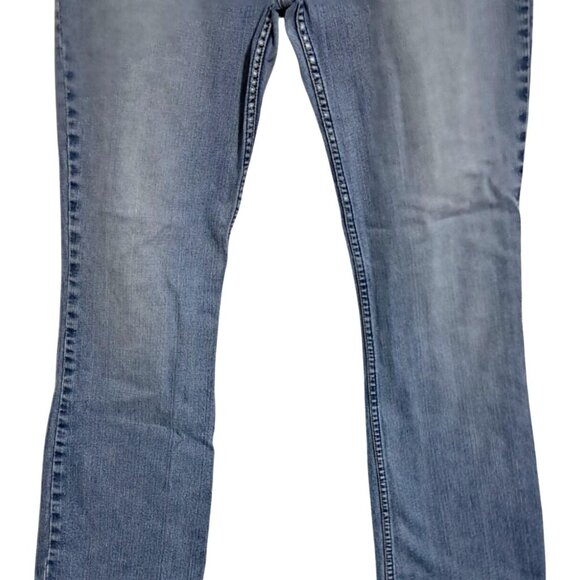 Y2K Levi Strauss Distressed Jeans Size 13 Button Fly Stretch Low Rise Slim Boot - Picture 7 of 14